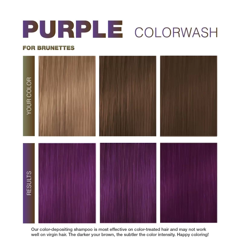 Viral Purple For Brown Hair Colorwash Celeb 244ml - Imagen 3