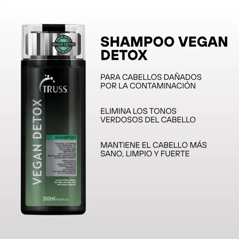 Shampoo Vegan Detox Truss 300ml - Imagen 5