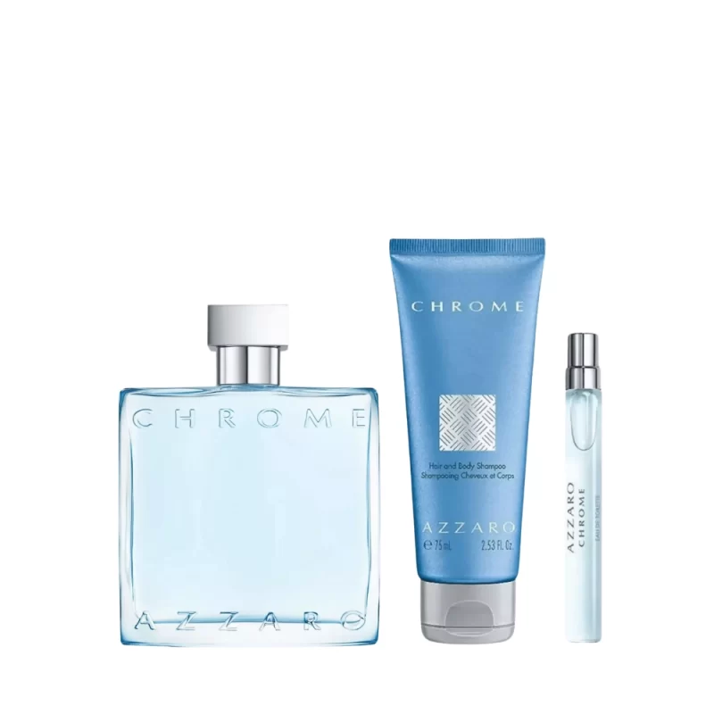 Azzaro Chrome Set EDT 100ml+10ml+Hb Sh 75ml - Imagen 2