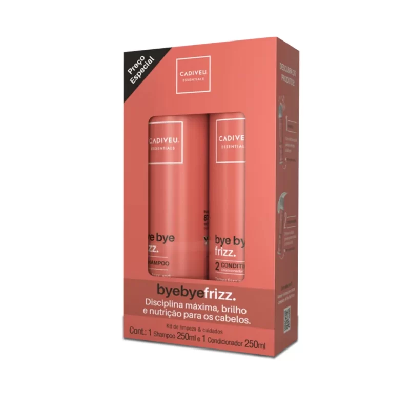 Bye Bye Frizz Kit Home Care Shampoo y Conditioner Cadiveu 250ml - Imagen 2