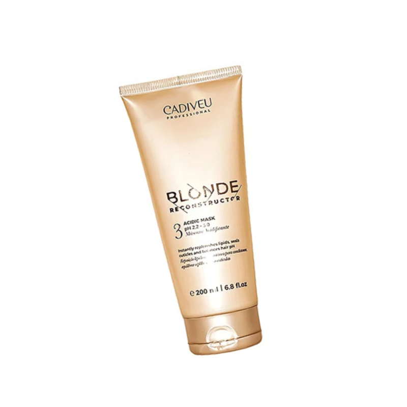 Blonde Reconstructor Acidic Mask Cadiveu 200ml - Imagen 2