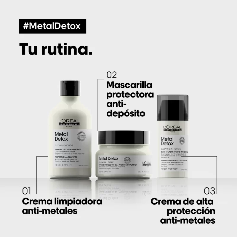 Leave In Creme Metal Detox L'oreal 100ml - Imagen 4