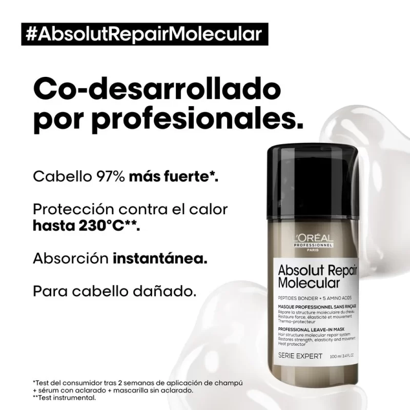 Leave In Absolut Repair Molecular L'oreal 100ml - Imagen 2